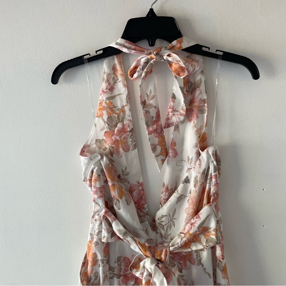New! Nookie Utopia White Orange Floral Print Jumpsuit - 37699 - Picture 4 of 14
